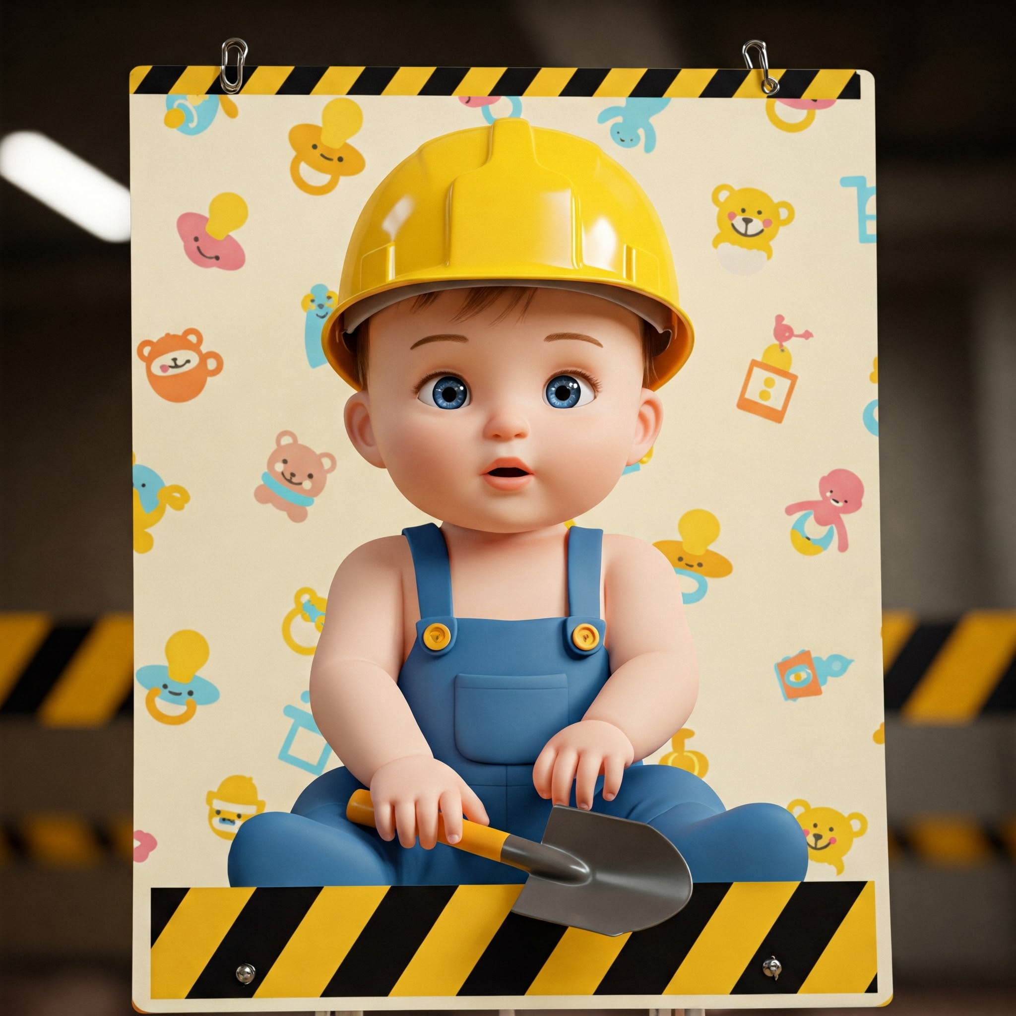 Mascote Pipo Baby em construção